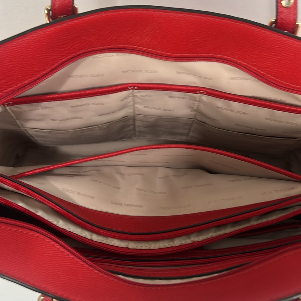 Michael Kors Large Red Tote Bag - Picture 10 of 10